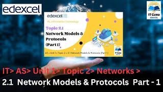 Edexcel IAL - AS - IT - Unit 1 - Topic 2.1 Networks Models & Protocols Part 1