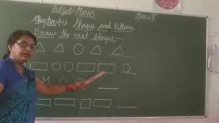 Class- 1st , Maths, Chapter-4Shapes and Pattern, Draw the next shapes