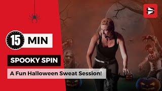 Free 15 Minute Spinning Workout | Spooky Sweaty Halloween Spin Class! (15 Min Workout)