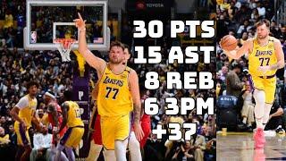 Luka Doncic Just Became the FIRST Laker to Ever Record 30+ Points, 15+ Assists AND 5+ 3PM in a Game