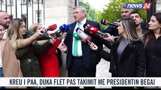 Presidenti Begaj konsultim me partitë politike për datën, Agron Duka: Propozuam 4 majin