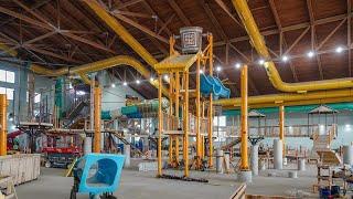 Inside Great Wolf Lodge water park under construction in Webster, Texas