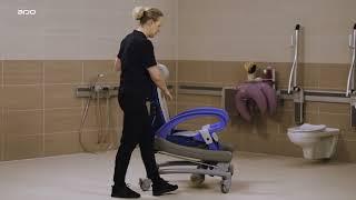 Demonstration of the Carendo multipurpose hygiene chair | Hygiene | Arjo Global