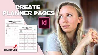 How to create a printable planner in Adobe Indesign | Indesign tutorial for beginners