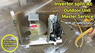 invertor split ac outdoor unit master service|how to master service of split ac|ac master service