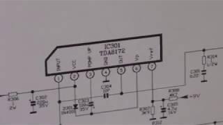 ремонт телевизора sitronics sf-2112,  узкая полоса (замена конденсаторов)