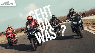 Supersport zum Spartarif! Honda CBR650R vs Kawasaki Ninja 650 vs Aprilia RS660 vs Yamaha R7