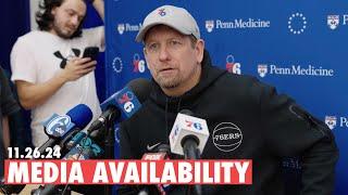 Philadelphia 76ers Practice Media Availability | Coach Nurse | 11.26.24