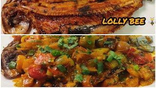 WHOLE FRIED FISH WITH ULTIMATE DELICIOUS VEGETABLES||LOLLY BEE STYLE