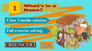 whats in a name | CBSE/NCERT class 3 math  | 3rd class math solutions