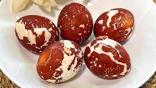 КОСМИЧЕСКИЕ яйца в луковой шелухе без химии️Как оригинально покрасить яйца на Пасху 2024