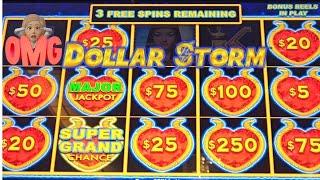 INSANE DOUBLE SUPER GRAND CHANCE DROPS WITH THE MAJOR!!!! #supergrandchance #dollarstorm #handpay