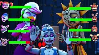 [SFM FNaF] Top 5 SISTER LOCATION vs Fights WITH Healthbars #2