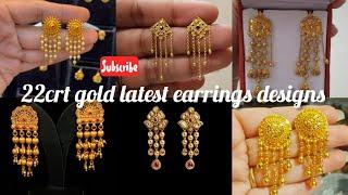 22crt latest gold earrings designs with weight ll earrings designs collection ll earrings