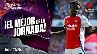 Bukayo Saka del Arsenal es el Jugador de la Jornada 1 | Premier League | Telemundo Deportes