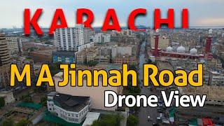 Numaish to Tower  M. A Jinnah Road Drone View Karachi