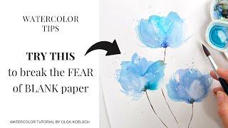 Try THIS  to start painting right away!  NO to  BLANK page fear!