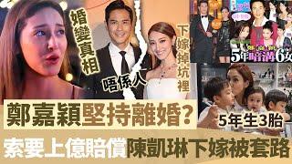 陳凱琳回應婚變傳聞！鄭嘉穎堅持離婚？索要上億賠償！結婚5年生3胎，全係佢嘅陰謀，倒貼6億下嫁掉坑裡！【鯉娛記】