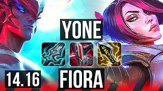 YONE vs FIORA (TOP) | 14/0/5, Legendary, 41k DMG | EUW Master | 14.16