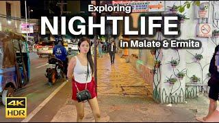 Ultimate Malate Manila Nightlife Walking Tour [4K HDR]