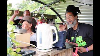 Stack Up Camp Out 2024 - Rivah Jordan at breakfast @Hideaway Camping, nr Okehampton, Devon 27/7/2024