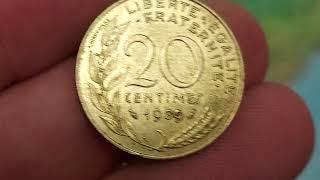 Republique Francaise 1989 20 centimes coin