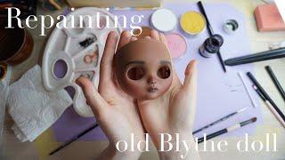 Repaint old Blythe doll with me