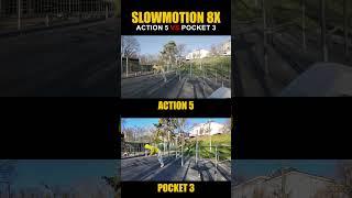 DJI Action 5 PRO VS Pocket 3 Slowmotion 8X