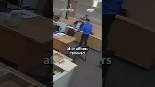 Oregon courthouse security video shows escaping defendant #shorts