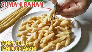 CUMA 4 BAHAN | RESEP KUE BIJI KETAPANG SUPER RENYAH DAN GURIH | TAKARAN SENDOK