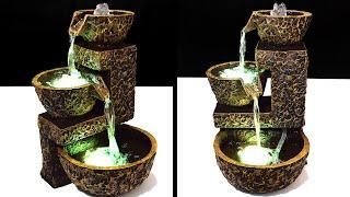 DIY Concrete Water Fountain  Homemade Craft Ideas