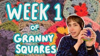 WEEK 1 of 24 days of GRANNY SQUARES