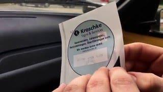 Feinstaub Plakette anbringen PKW Anleitung