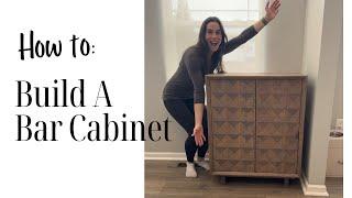 How To Build a DIY Bar Cabinet - Step By Step With Free Plans Available