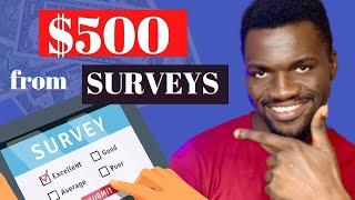 Earn upto $500 Online from SURVEYS on your PHONE (Best Survey app for money 2022)