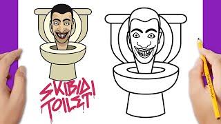 How to draw Skibidi Toilet easy | Drawing easy tutorial