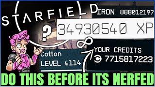 Starfield - NEW 150K XP A MINUTE & INFINITE CREDITS & RESOURCES - Level Up Fast & Money Farm Guide!