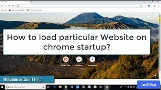 How to change startup page in Google chrome?