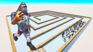 Escape From Wolverilla - Last Survivor - Swirl Course Animal Revolt Battle Simulator