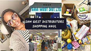 SAM WEST DISTRIBUTORS WHOLESALE  SHOPPING//GROCERY HAUL//BULK SHOPPING//MS WIT