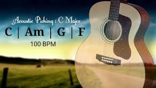 Acoustic Guitar Loop Picking 100 BPM [ C Am G F ]