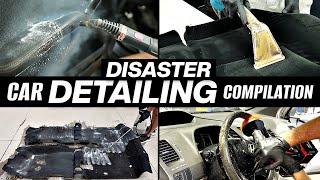 NASTIEST Car Interior Deep Cleaning Ever! Disaster Car Detailing Compilation
