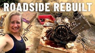 Opening up the engine of my Honda CRF300 Rally in West-Africa |S7-E52|