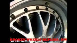 VELG MOBIL REPLIKA HANCUR parah ketika di jalan raya, ( broken wheels replika)