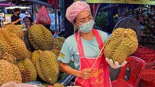 Amazing! Durian Cutting Master, Fruits Cutting Skills - Thai Street Food