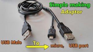 USB data cable convert to OTG and Miro USB adaptor making