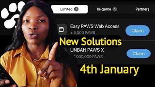 PAWS Airdrop Task: Unban PAWS X Solve