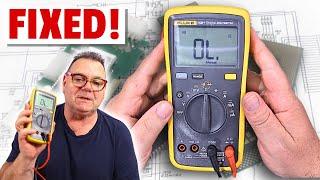 Fluke 15B Multimeter Repair and Fuse Replacement