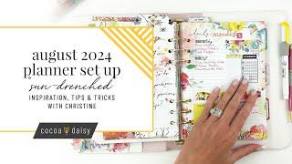 "Sun-drenched" August 2024 Planner Set Up with Christine at Cocoa Daisy