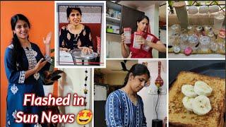 நம்ம SUN NEWS ல FIRST TIME  HAPPY NEWS | Deep Cleaning Kitchen | Eggless French Toast Recipe